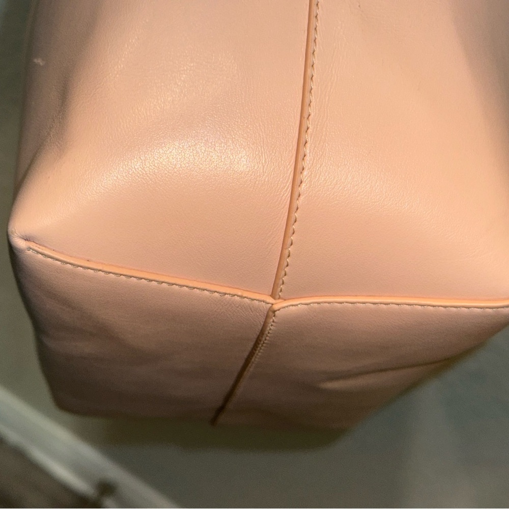 Mansur Gavriel Large Light Pink Leather Bucket Bag - Picture 10 of 16